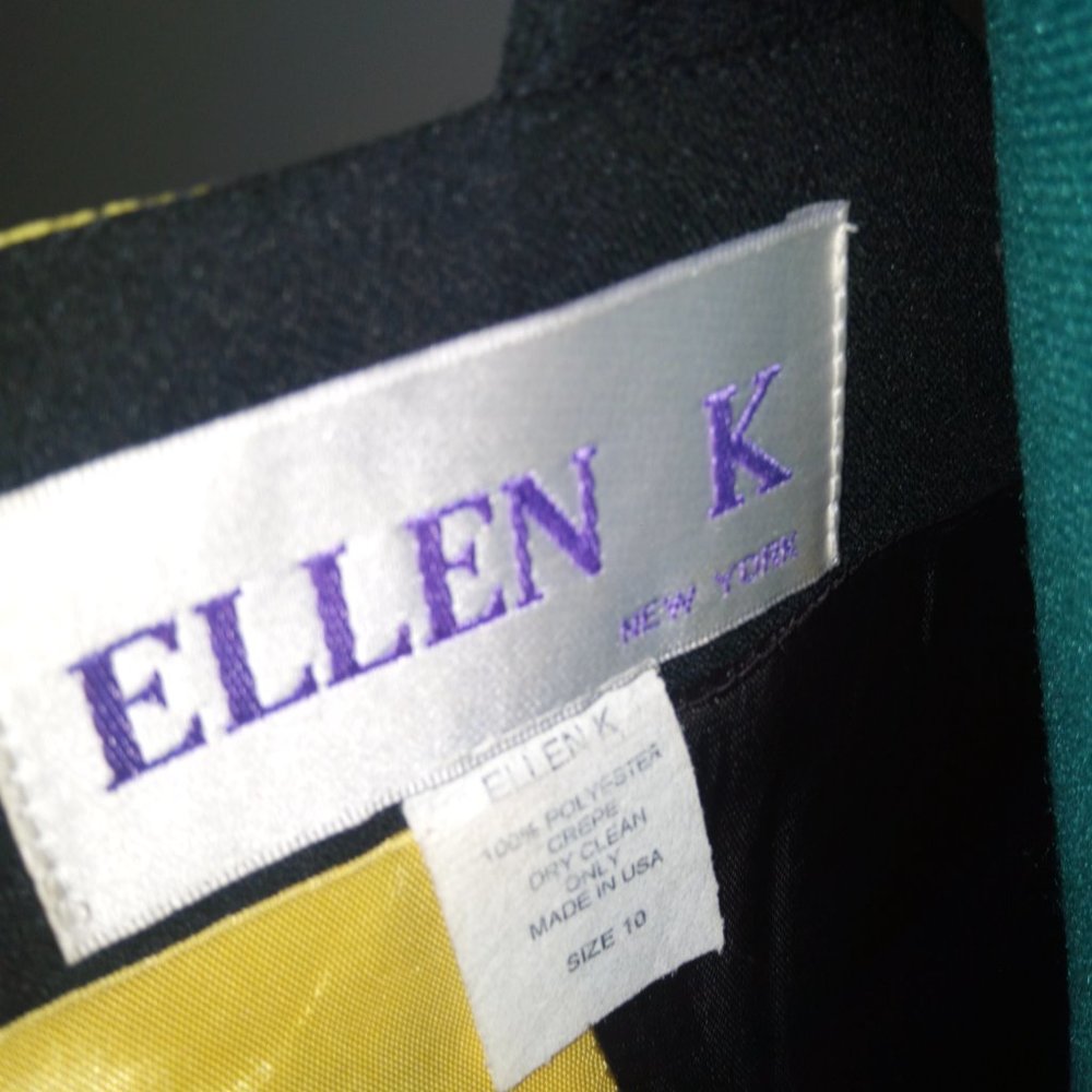 Ellen K Colorblocked Maxi Dress in Black & Yellow Sz 10 NEW - Picture 9 of 14